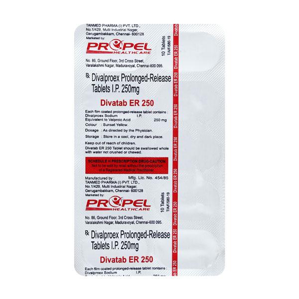DIVATAB ER 250 Tablet 10's