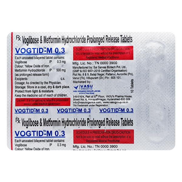 VOGTID M 0.3/500mg Tablet 10's