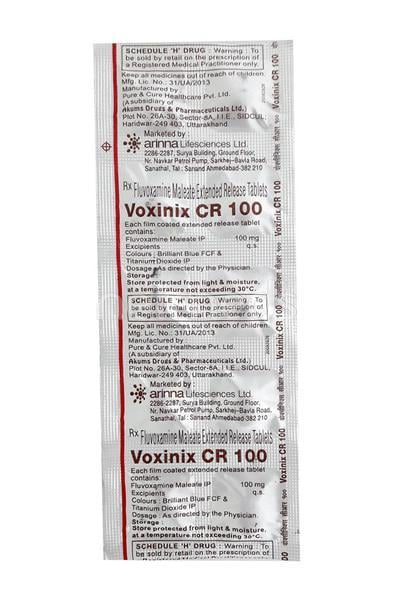 Voxinix CR 100mg Tablet 10'S
