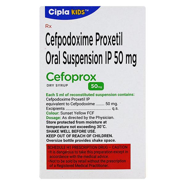 Cefoprox 50mg Tangy Orange Flavour Dry Syrup 30ml