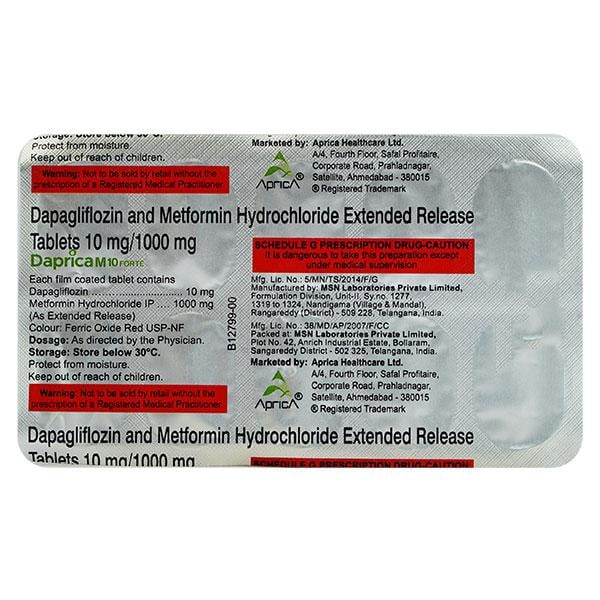 DAPRICA M FORTE 10 Tablet 10's