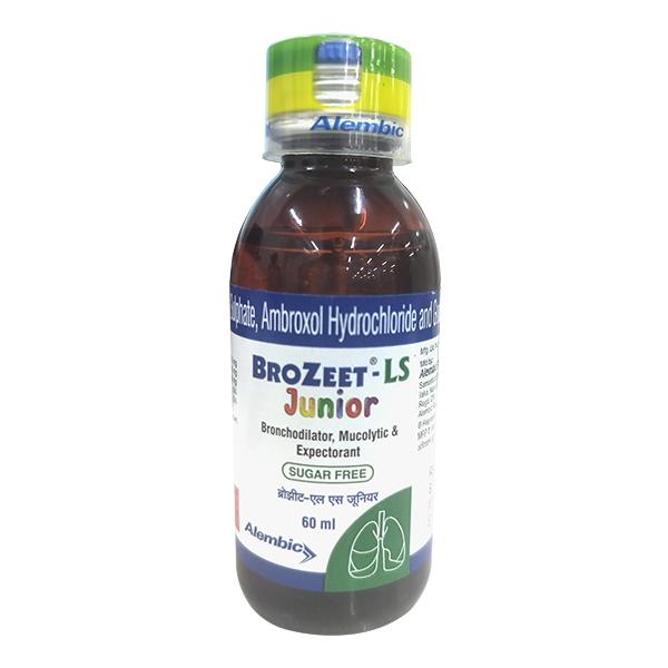 BROZEET LS JUNIOR SUGAR FREE Expectorant 60ml