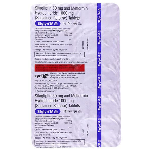 SIGLYN M 50/1000 Tablet 10's