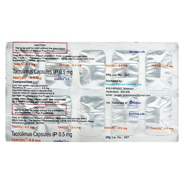 TAKCEL 0.5mg Capsule 10's