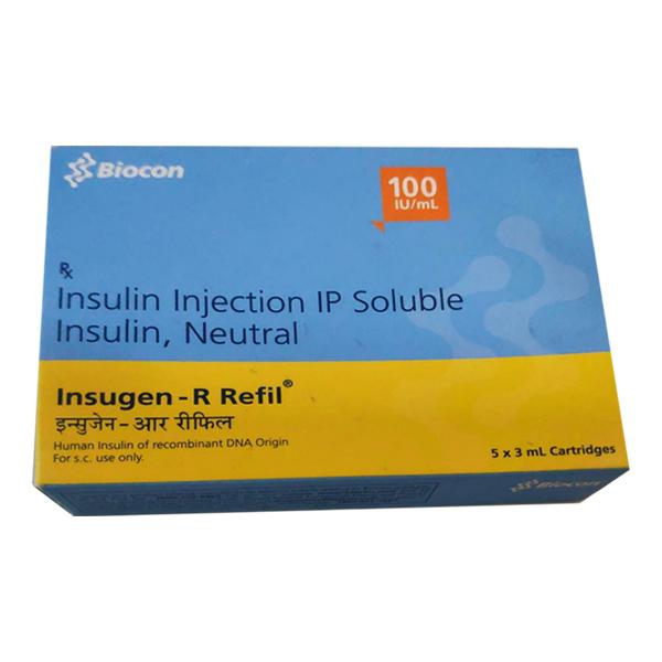 Insugen R Refill 100IU Cartridge 1X3ml