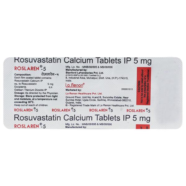 Roslaren 5mg Tablet 10'S