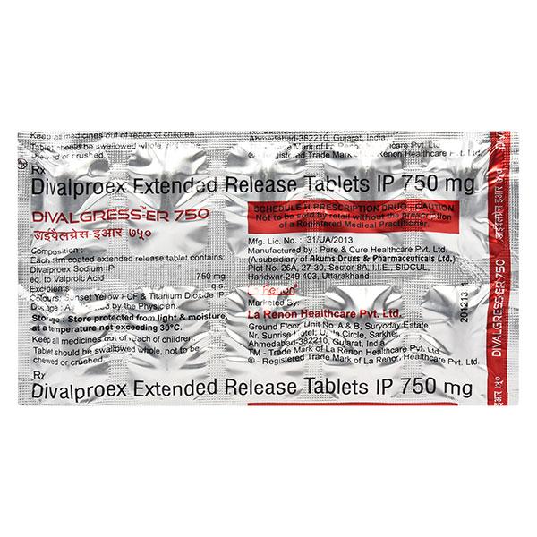 Divalgress ER 250mg Tablet 10'S