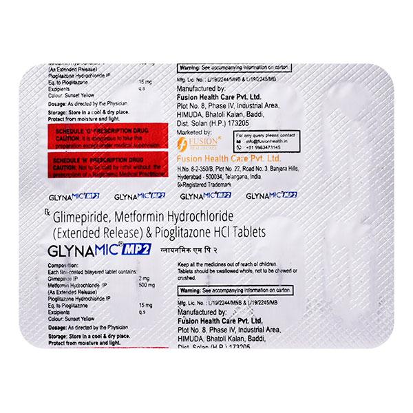 GLYNAMIC MP 2 Tablet 10's