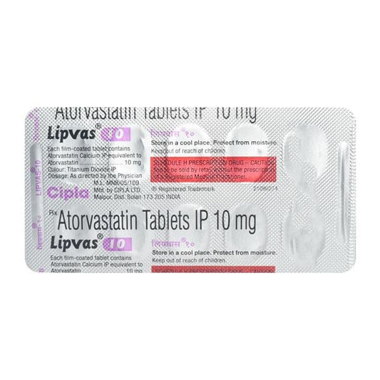 Lipvas 10mg Tablet 10'S