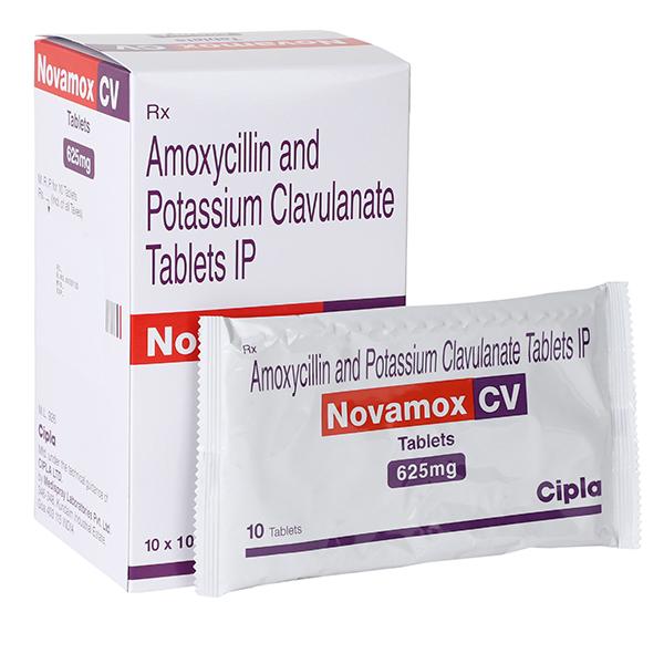 Novamox CV 625mg Tablet 10'S