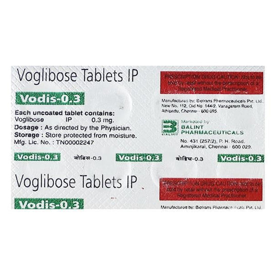 Vodis 0.3Mg Tablet 10's