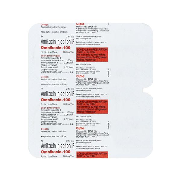 Omnikacin 100mg Injection 2ml