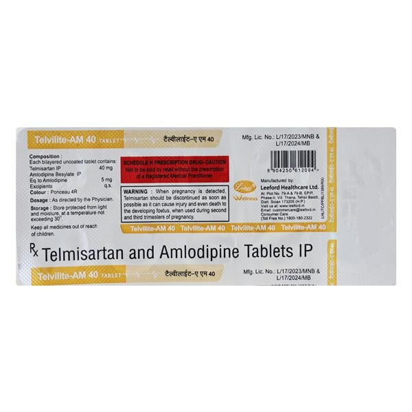 TELVILITE AM 40 Tablet 10's