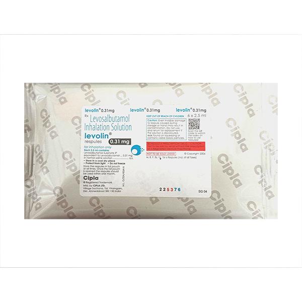 LEVOLIN 0.31mg Respules 6x2.5ml