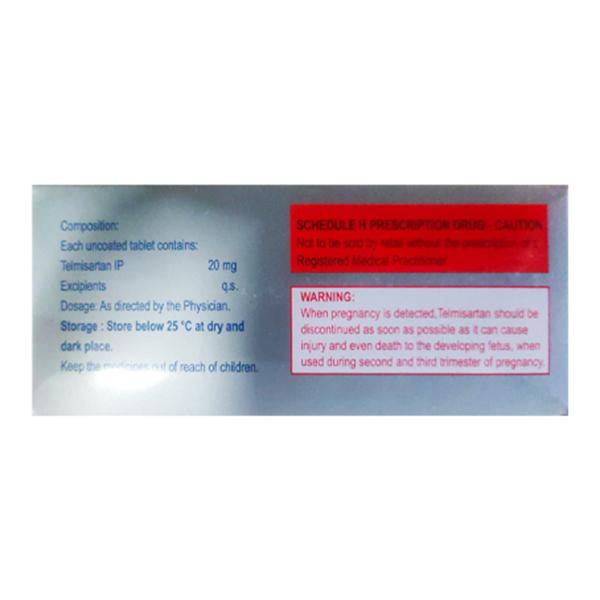 TELMISAT 20 Tablet 15's