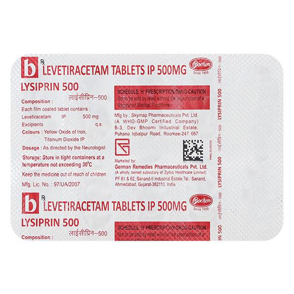 Lysiprin 500mg Tablet 10'S