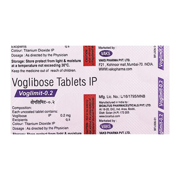VOGLIMIT 0.2mg Tablet 10's
