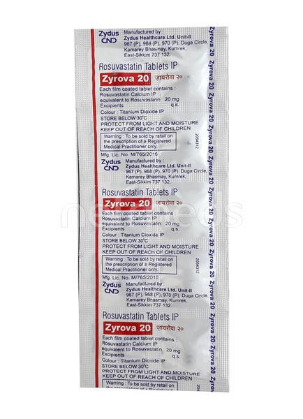 Zyrova 20mg Tablet 10'S