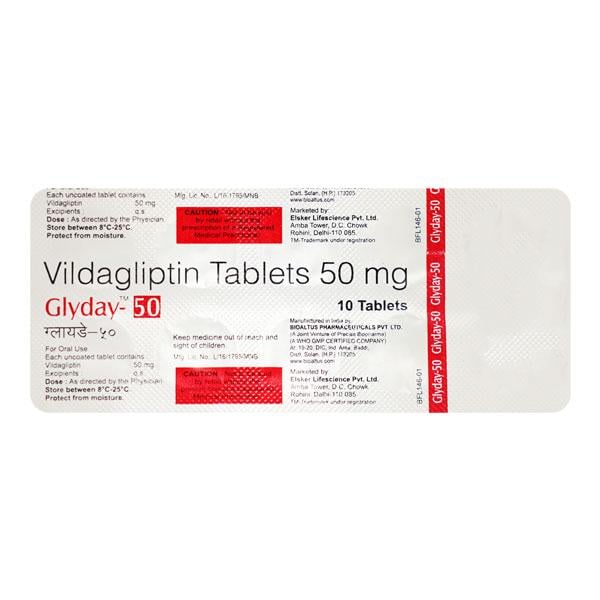 GLYDAY 50 Tablet 10's