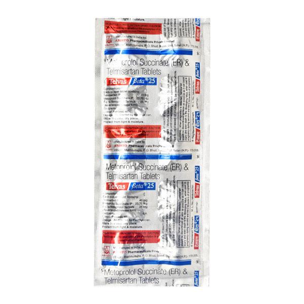 Telvas Beta 25mg Tablet 10'S