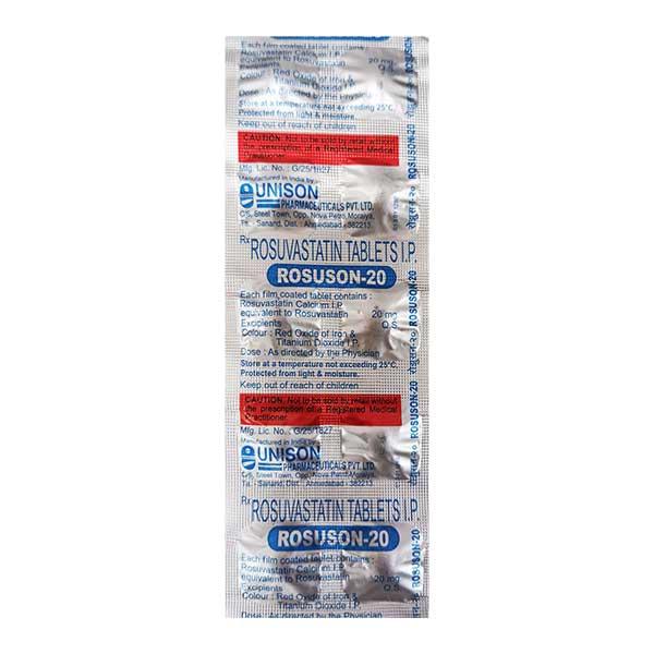Rosuson 20mg Tablet 10'S