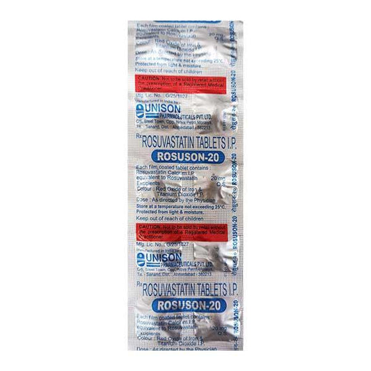 Rosuson 20mg Tablet 10'S