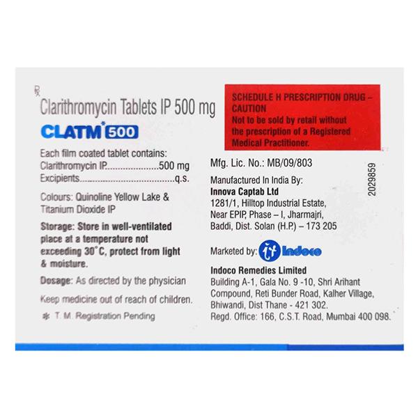 CLATM 500mg Tablet 10's