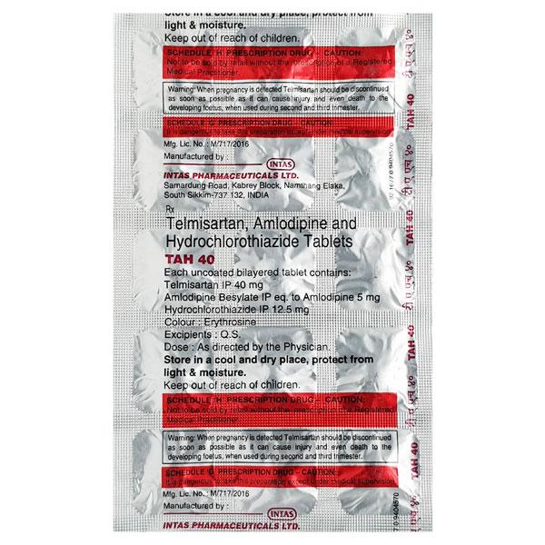 TAH 40mg Tablet 15's
