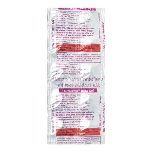 Olmezest Beta 50mg Tablet 10'S