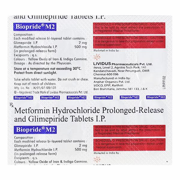 BIOPRIDE M 2 Tablet 10's