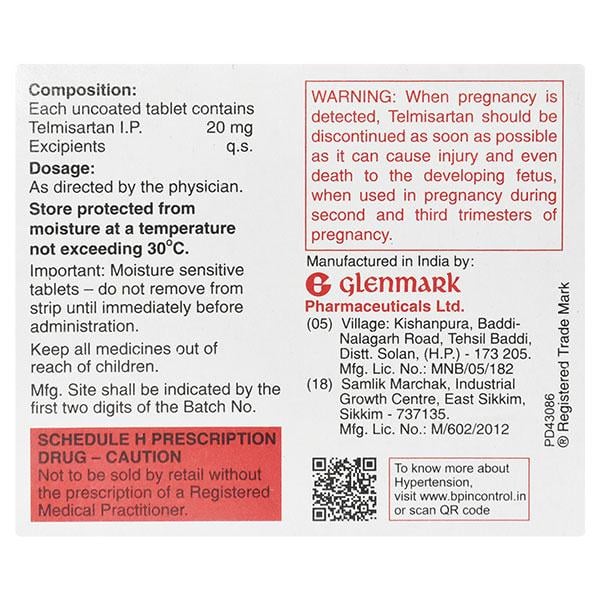 Telma 20mg Tablet 30'S