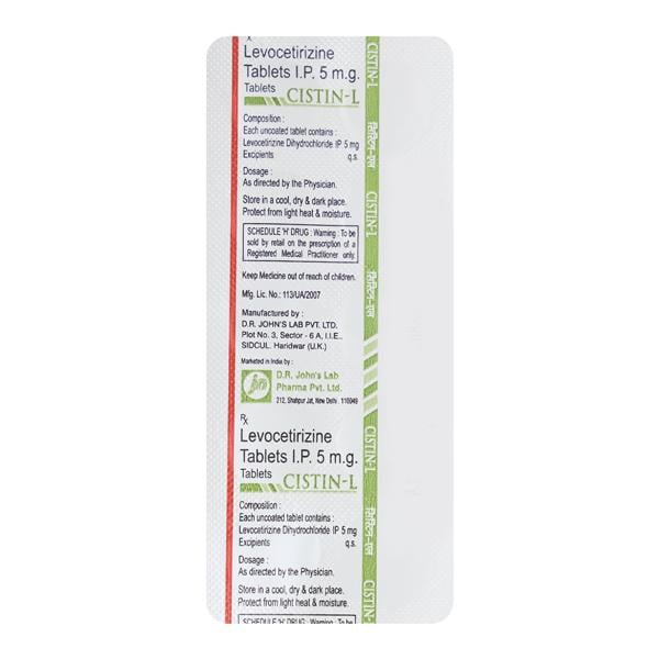 Cistin L 5mg Tablet 10'S