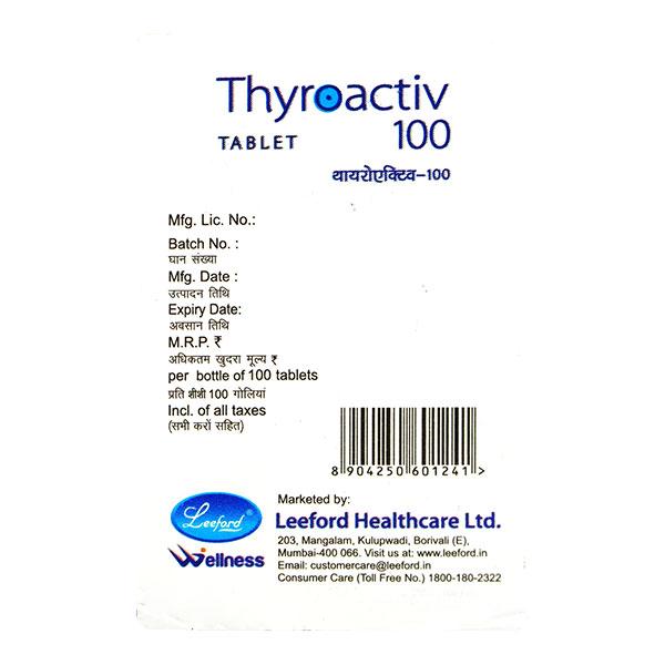 THYROACTIV 100mcg Tablet 100's