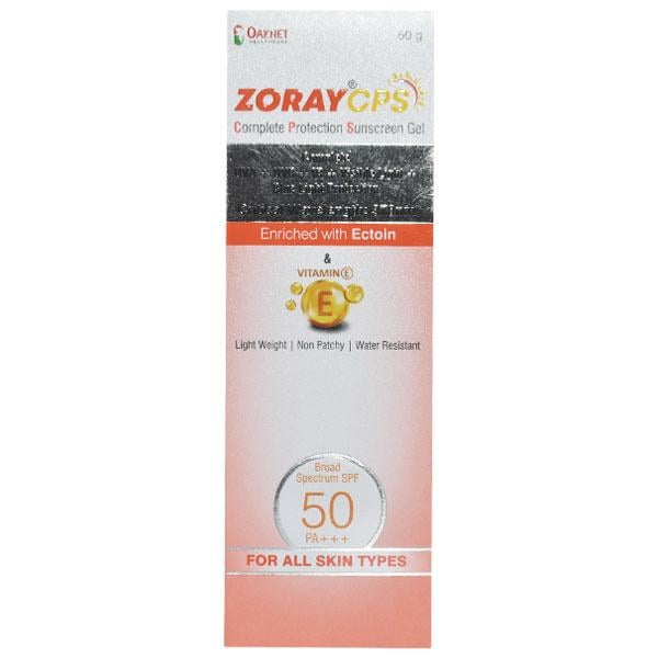 ZORAY CPS SPF 50 PA +++ UVA+UVB Sunscreen Gel 50gm