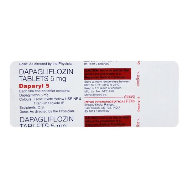 DAPARYL 5 Tablet 10's