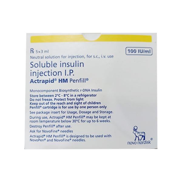 Actrapid HM Penfill Cartridge 1X3ml