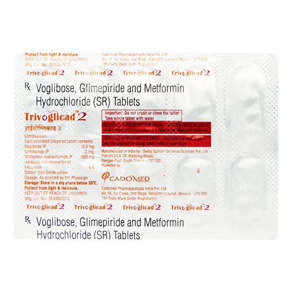 Trivoglicad 2mg Tablet 10'S