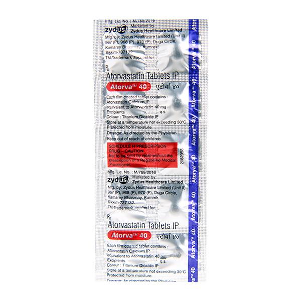 Atorva 40mg Tablet 10'S