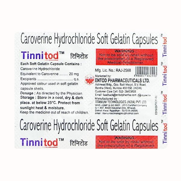TINNITOD 20mg Softgel Capsule 10's