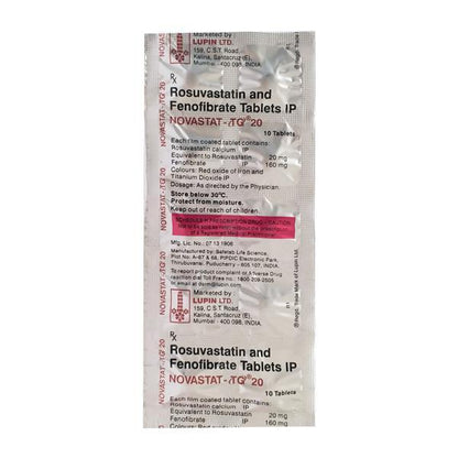 Novastat TG 20mg Tablet 10'S