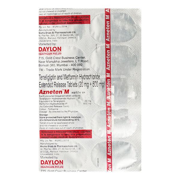 AZNETEN M 500mg Tablet 10's