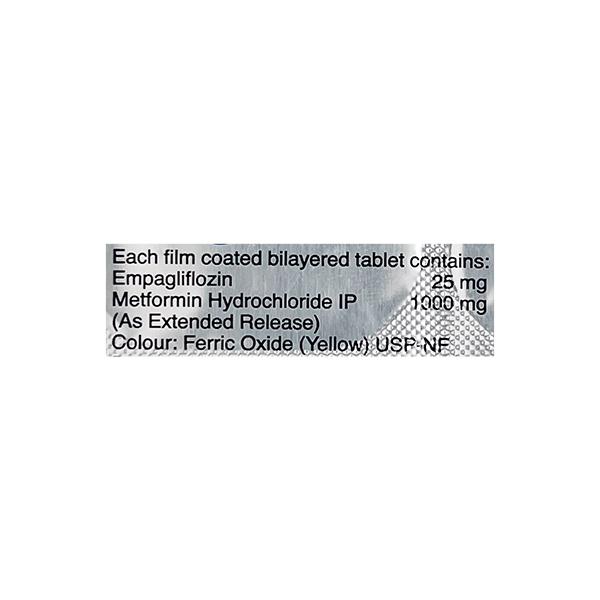 EMPHA M 25/1000 Tablet 10's