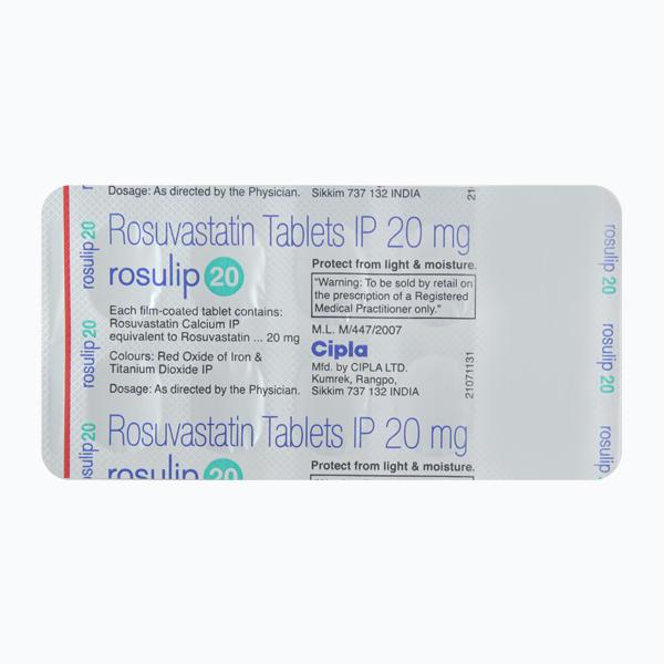 Rosulip 20mg Tablet 10'S