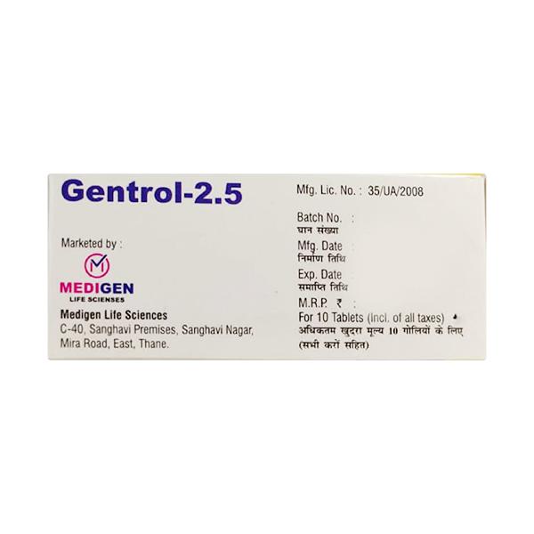 GENTROL 2.5 Tablet 10's