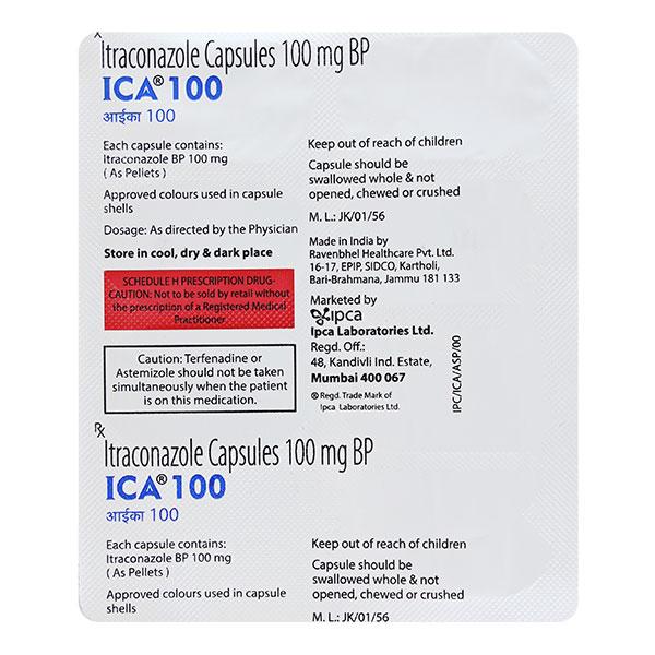 ICA 100mg Capsule 7's