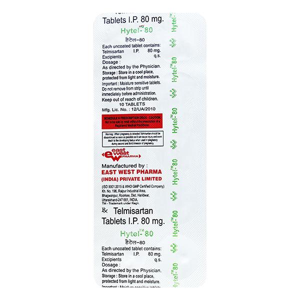 Hytel 80mg Tablet 10'S