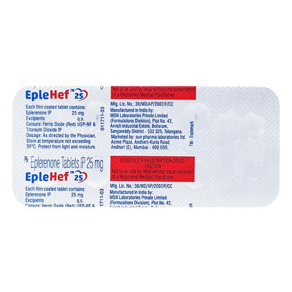 Eplehef 25mg Tablet 10'S