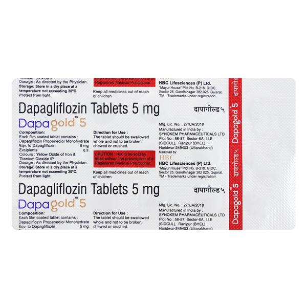 DAPAGOLD 5 Tablet 15's