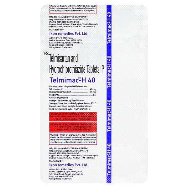 TELMIMAC H 40 Tablet 10's