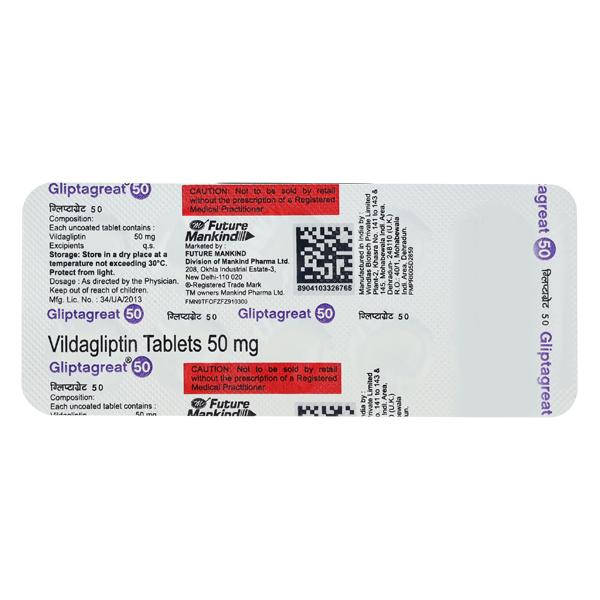 GLIPTAGREAT 50 Tablet 10's